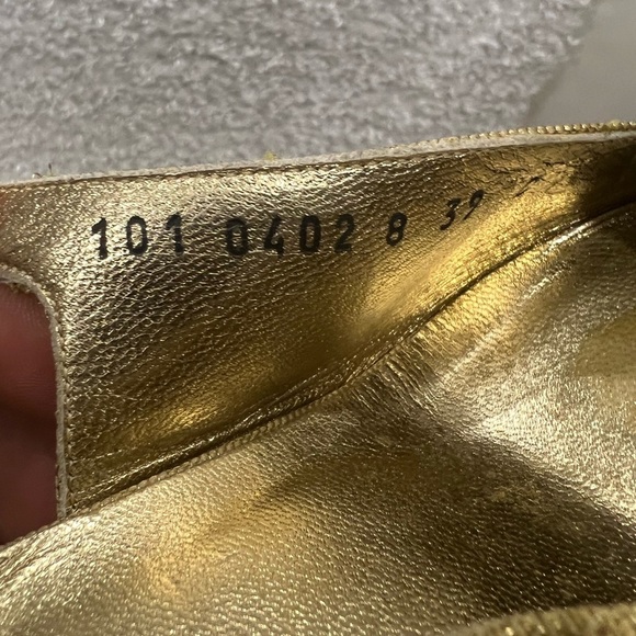 GUCCI Leather Colorblock Pattern Slingback Pumps - Picture 12 of 12